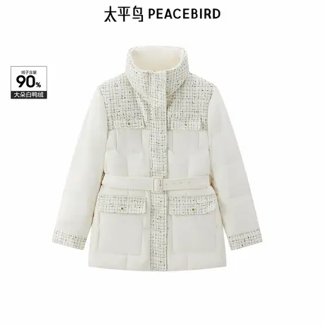 拼接羽绒服图片