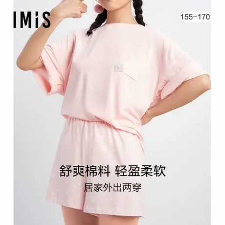 [合集]爱美丽IMIS睡衣女春夏薄款棉柔印花套头短袖家居服套装商品大图