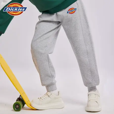 Dickies童装男童裤子春秋款儿童早秋潮牌运动裤女童灰色薄款卫裤A商品大图