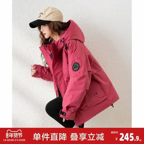 唐狮棉服女冬季2024新款流行时尚工装连帽加厚保暖棉衣外套yc图片