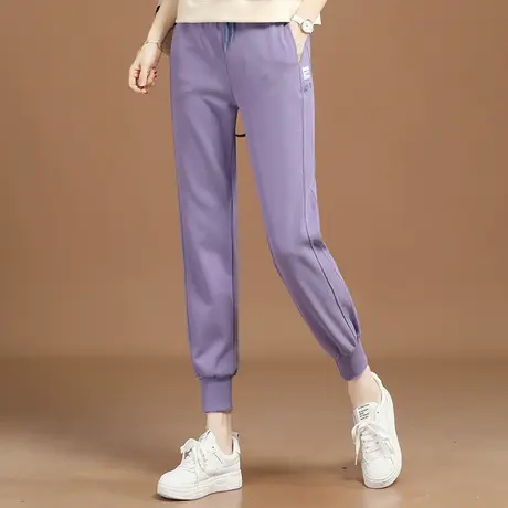 韩潮袭人松紧高腰休闲裤女2024春装新款宽松百搭运动裤哈伦卫裤子商品大图