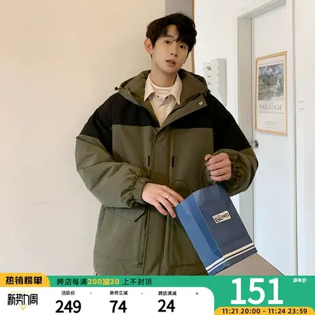 VIISHOW冲锋夹克棉服男士秋冬季加厚棉衣户外拼接保暖工装棉袄外商品大图