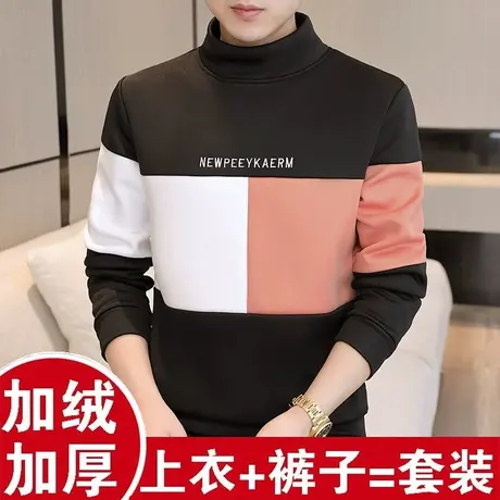 保暖内衣套装男士冬季新款加绒加厚防寒半高领秋衣内穿秋裤搭配潮图片