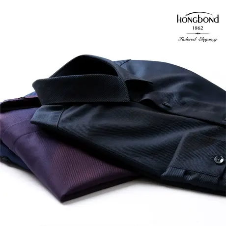 红邦创衣 2023秋季免烫衬衫男长袖韩版正装潮流时尚简约商务修身图片