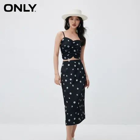 ONLY奥莱春季新款通勤复古波点套装吊带中长裙连衣裙女图片