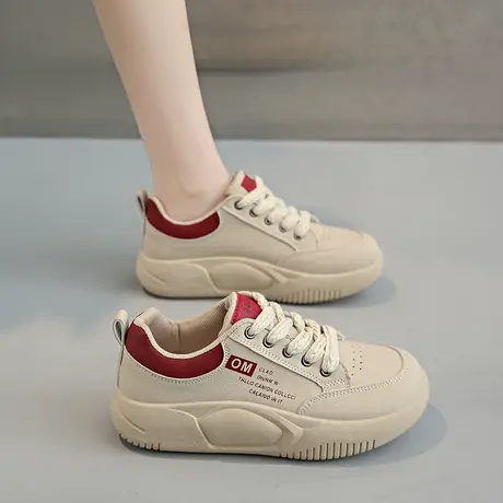 厚底小白鞋ins潮2024新款韩版百搭运动休闲鞋学生小众爆款跑步鞋商品大图