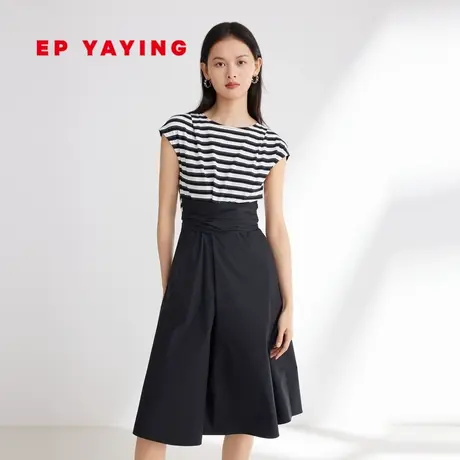 EP YAYING雅莹女装 复古设计感收腰伞裙连衣裙 2023新款4613A图片