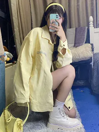 vintage外套女春秋薄款宽松韩版ins小香风上衣开衫美式复古棒球服图片