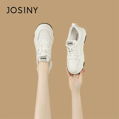 Josiny/卓诗尼超火小白鞋女款2024新款春季爆款厚底运动休闲板鞋商品大图