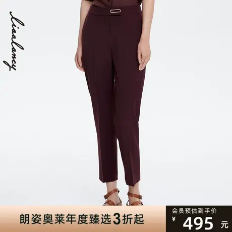 俪雅/LANCY商场同款22春夏新款高腰通勤时尚小脚裤子女士专柜正品商品大图