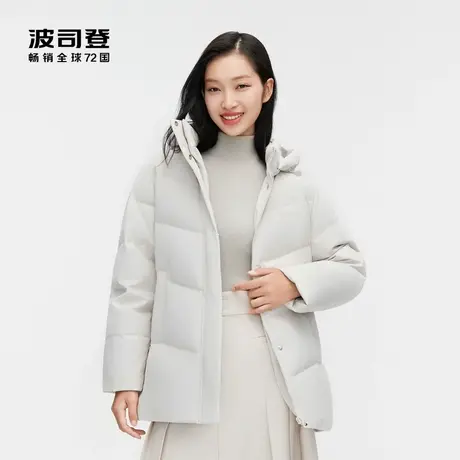 波司登2023冬新款女士休闲连帽短款羽绒服冬季保暖加厚防风外套图片