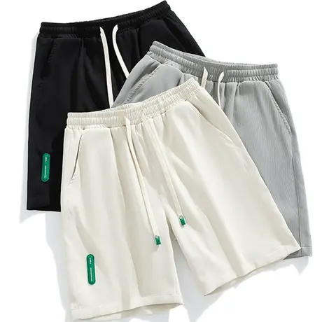 冰丝短裤男士夏季潮牌贴标五分休闲裤子男青少年直筒运动篮球中裤商品大图