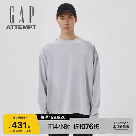 【GAP x ATTEMPT联名】宽松套头圆领卫衣 男女同款商品大图