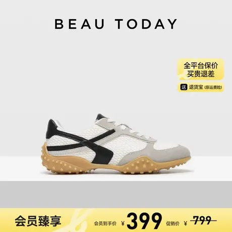 【清仓款】BeauToday平底德训鞋女款复古运动休闲鞋时尚阿甘鞋女图片