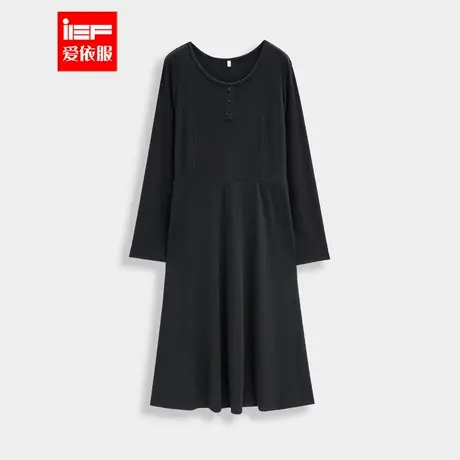 IEF/爱依服【大码女装】2025秋季新款优雅通勤气质显瘦连衣长裙商品大图