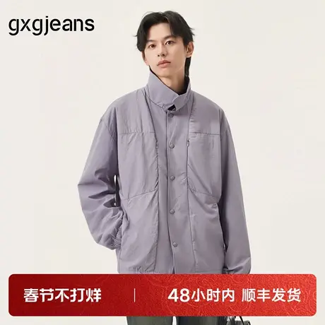 gxg.jeans男装2024年秋季新款翻领夹克外套J24X213200商品大图