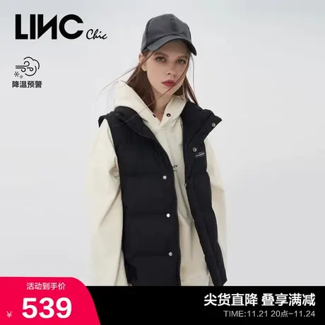 LINCCHIC金羽杰羽绒服男女同款轻薄短款羽绒马甲女款N22805061商品大图