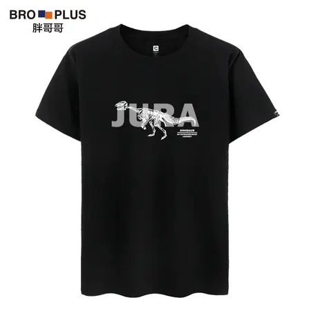 胖哥哥大码短袖t恤男夏季肥佬半袖新疆棉纯棉上衣加肥加大潮t体恤图片