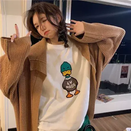 大码oversize夏季bf美式潮牌半袖T恤宽松大版高街cec短袖上衣服女商品大图