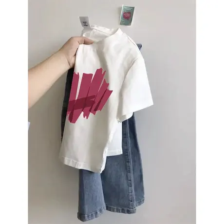 短袖女2024新款ins超火的上衣服夏季学生修身显瘦打底小衫半袖T恤商品大图