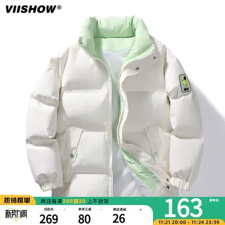 VIISHOW时尚立领休闲棉衣新款潮男加厚保暖宽松百搭简约户外棉服商品大图