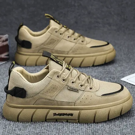 冬季男鞋厚底工作干活男士运动焊工防滑耐磨劳保潮鞋2023新款马丁商品大图