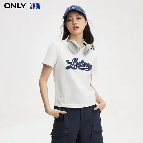 ONLY2024春季新款NBA联名款休闲百搭印花圆领短袖T恤女|124101087商品大图