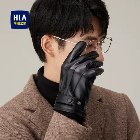 HLA/海澜之家男士骑车手套秋冬天户外加绒防泼水防寒触屏新款手套商品大图