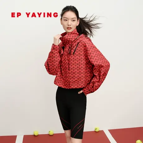 EP YAYING雅莹女装 设计感印花立领运动外套 2023秋冬新款1303A商品大图