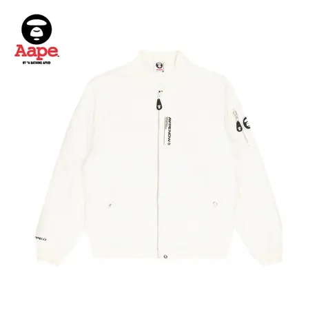 Aape旗舰店男装秋冬猿颜徽章字母印花飞行员夹克外套7487XXH图片