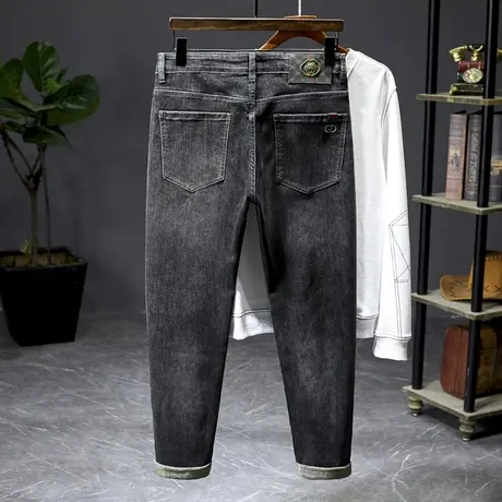 秋季新款牛仔裤男款修身弹力男裤韩版潮流青年休闲百搭长裤子男士商品大图