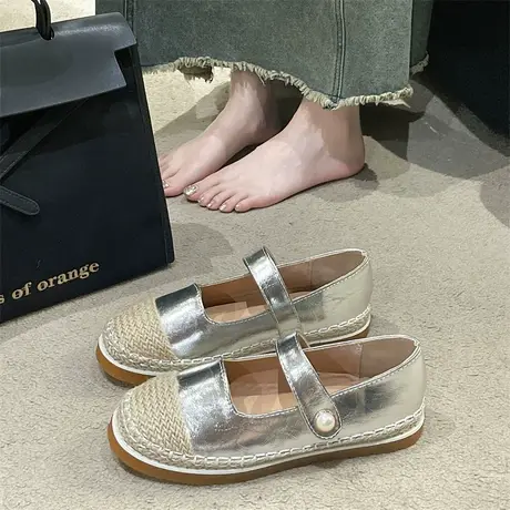 豆豆鞋女夏季2023年新款复古配裙子平底鞋圆头浅口防滑休闲女鞋子商品大图