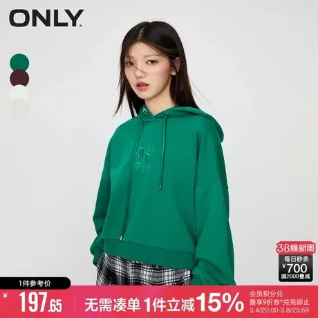 ONLY潮流休闲拼接连帽宽松卫衣女12339S006商品大图