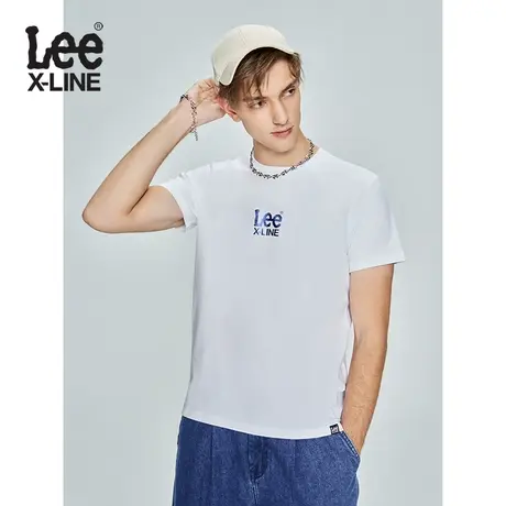 LeeXLINE23春夏新品标准款logo印花多色圆领男士女士情侣短袖T恤图片