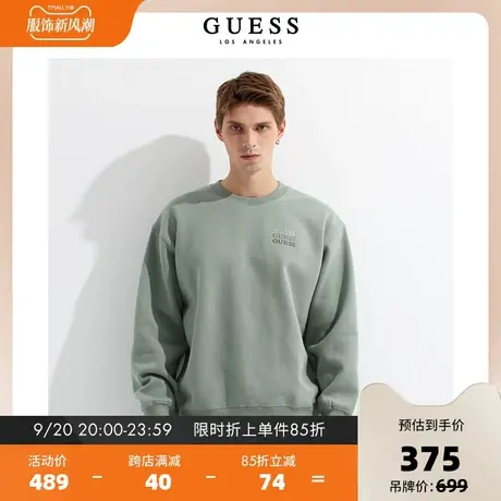 GUESS 秋男士时尚oversize百搭休闲字母印花运动卫衣-X2BQ40R2Q41商品大图