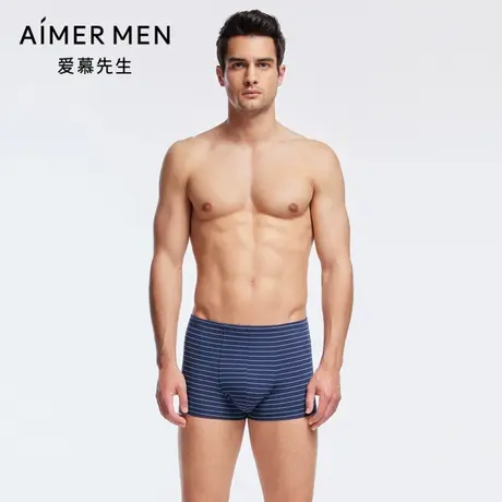 爱慕先生22AW条纹莫代尔系列男士内裤NS23J111商品大图