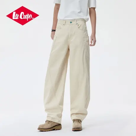 Lee Cooper/李库珀 阔腿弯刀牛仔裤男款2025全棉百搭宽松休闲长裤商品大图