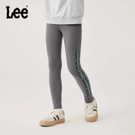 Lee女童夏季灰色打底裤2025新款女孩洋气儿童装外穿长裤夏装裤子图片