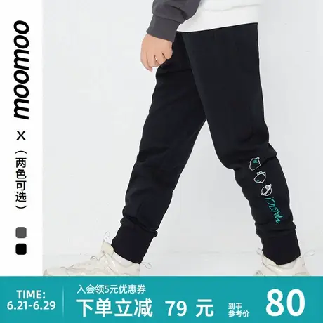 美特斯邦威童装儿童长裤秋冬男童松紧腰分割时尚亲肤柔软休闲裤商品大图