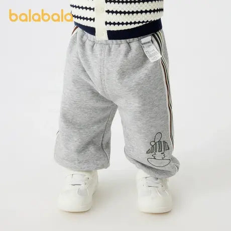 巴拉巴拉宝宝裤子女童秋装2024新款男童长裤婴儿外穿卫裤时尚潮流商品大图
