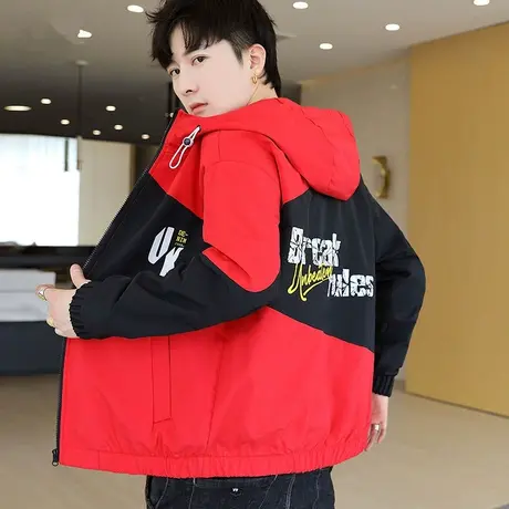 外套男士2023春秋季潮流青少年初中高中学生韩版潮牌帅气百搭夹克商品大图