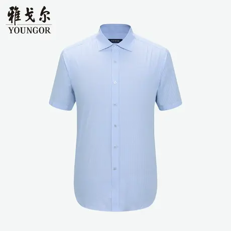 雅戈尔奥莱 商场同款男士短袖衬衫新款官方正品商务休闲短袖衬衫商品大图