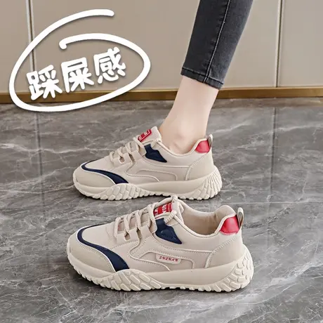 老爹鞋女2025新款春秋复古厚底休闲运动鞋商品大图