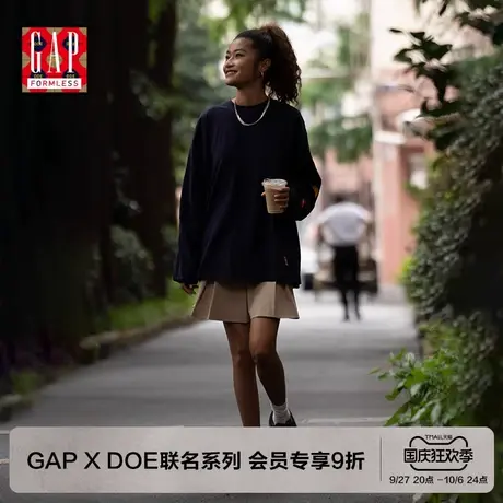 【GAP x DOE “无形系列”】印花图案长袖T恤 男女同款商品大图