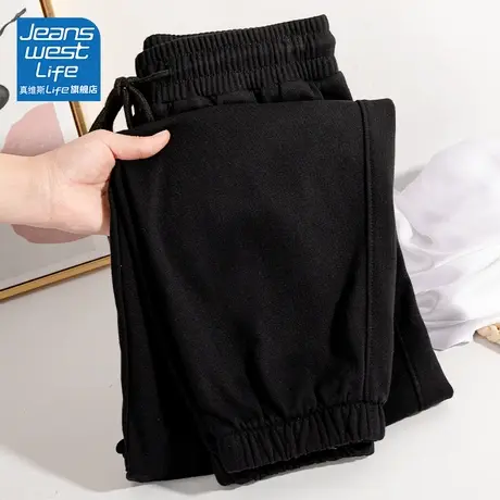 真维斯LIFE运动裤女秋季2023爆款小个子显瘦橡筋束脚裤休闲卫裤C商品大图