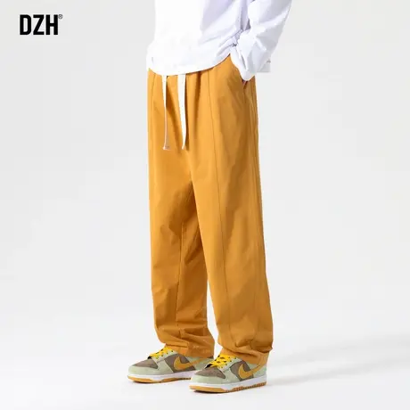 男士黄色运动裤子男款春季宽松直筒休闲裤日系工装裤2025新款长裤商品大图