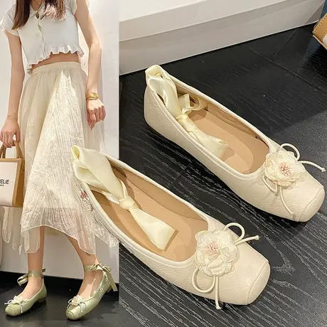 仙女温柔平底单鞋女秋季2024新款女鞋国风配裙旗袍汉服鞋晚晚鞋子商品大图