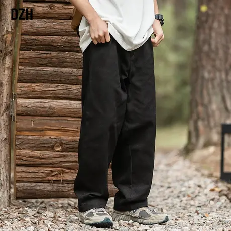 男士直筒工装裤男潮牌宽松阔腿裤男款春季男裤2024年新款纯棉裤子商品大图