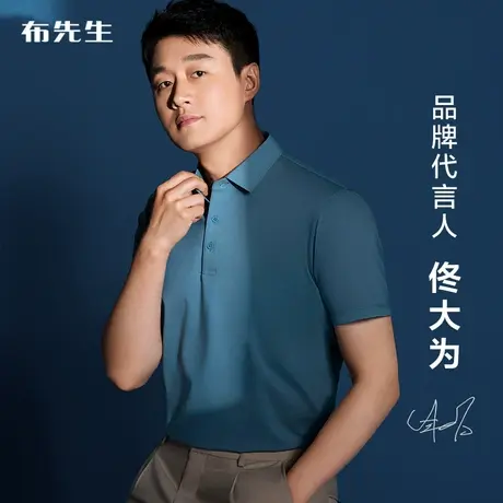 【明星同款】MrBu布先生商务免烫翻领t恤男丝光棉凉感短袖POLO衫图片