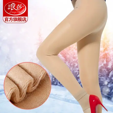 【清仓特价捡漏】浪莎假透肉保暖裤防勾丝秋冬加厚加绒光腿连裤袜商品大图
